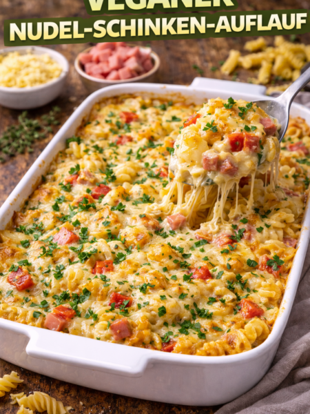 Bild von einem Veganen Nudel-Schinken-Auflauf